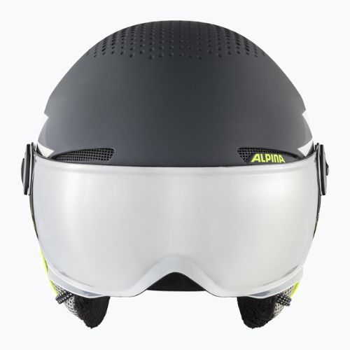 Шолом лижний дитячий Alpina Zupo Visor Q-Lite charcoal/neon matt