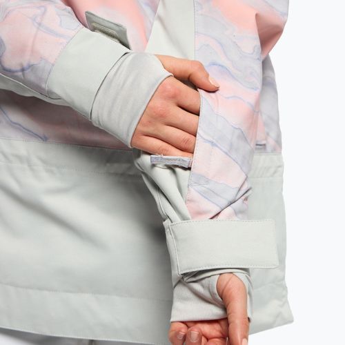 Куртка сноубордична жіноча ROXY Chloe Kim Overhead gray violet marble