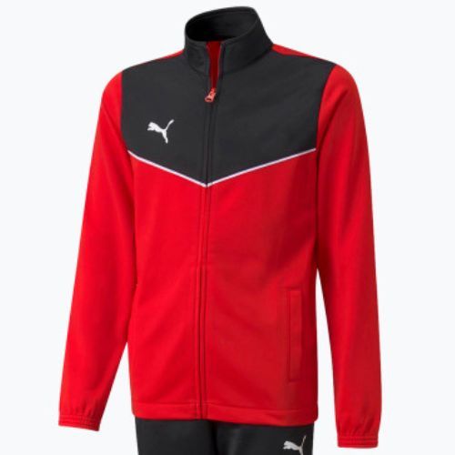 Футбольний спортивний костюм дитячий PUMA Individualrise Tracksuit червоно-чорний 657535 01