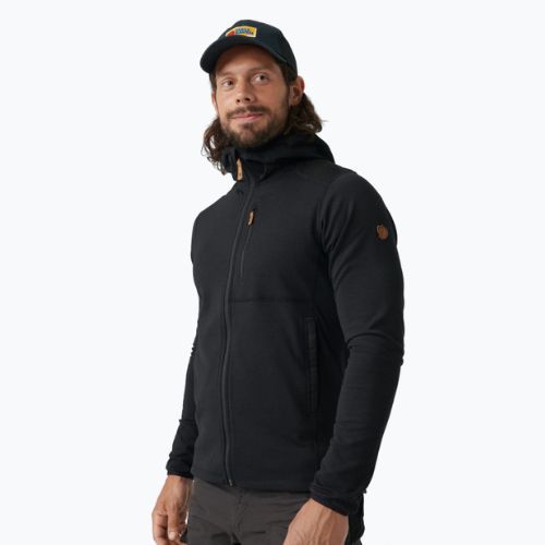 Кофта трекінгова чоловіча Fjällräven Keb Fleece Hoodie black