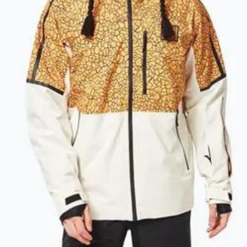 Куртка сноубордична чоловіча Oakley TC Gunn 2.0 RC Shell біло-жовта FOA403429