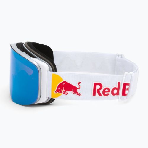 Маска лижна Red Bull SPECT Magnetron Slick shiny silver/white/red blue mirror/dusk blue snow 004