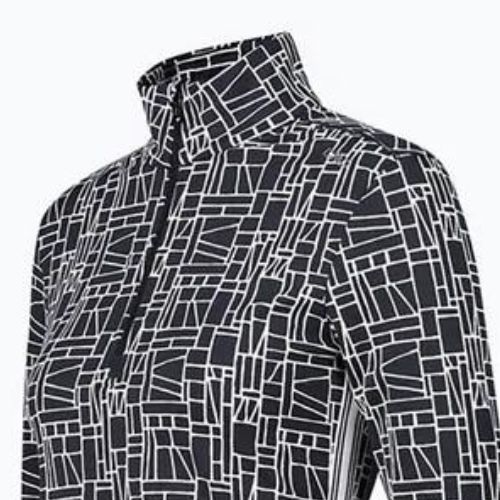 Кофта трекінгова жіноча CMP Printed чорно-біла 31L1016/15ZH