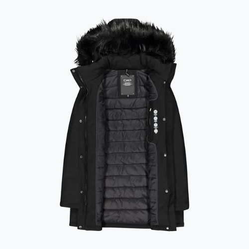 Куртка дощовик жіноча CMP Coat Zip Hood чорна 32K3196F/U901