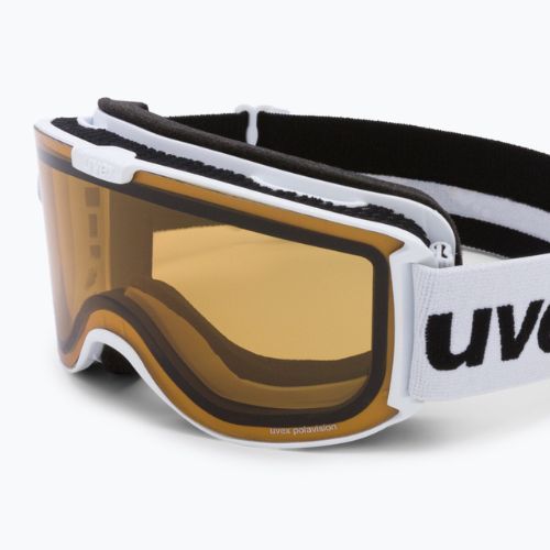 Маска лижна UVEX Skyper P white mat/polavision brown/clear 55/0/444/1030