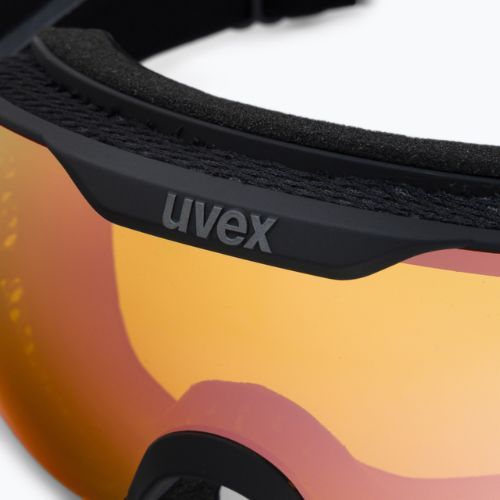 Маска лижна UVEX Downhill 2000 S black mat/mirror rose colorvision yellow 55/0/447/2430