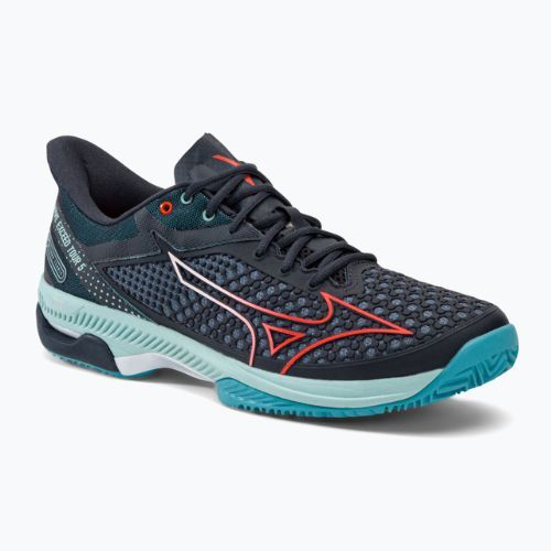 Чоловічі тенісні туфлі Mizuno Wave Exceed Tour 5 CC collegiate blue/soleil/tanager бірюзові