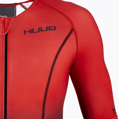 Комбінезон для триатлону чоловічий HUUB Commit Long Course Suit чорно-червоний COMLCS