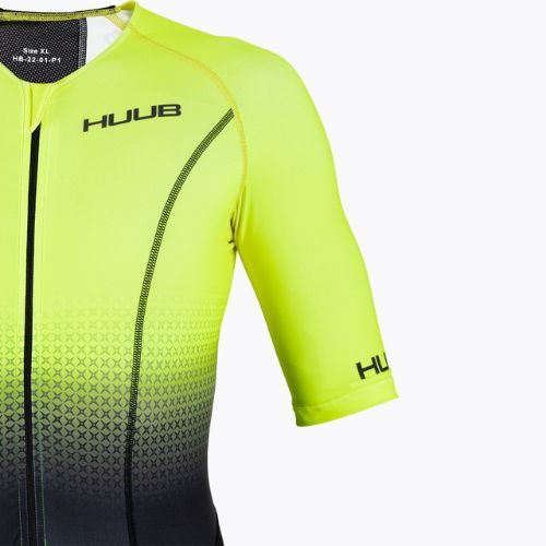Комбінезон для триатлону чоловічий HUUB Commit Long Course Suit чорно-жовтий COMLCSFY