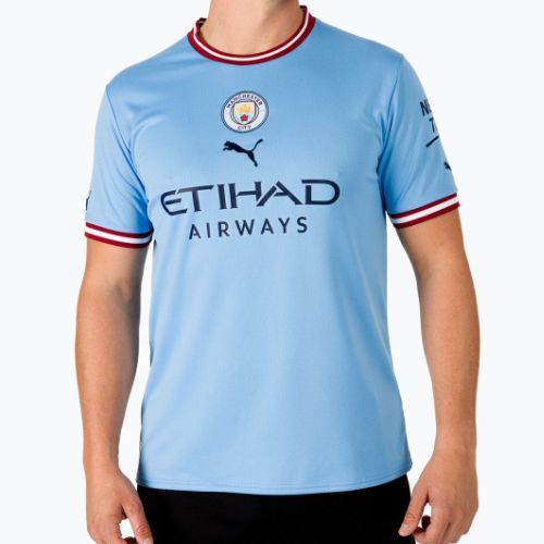 Футболка футбольна чоловіча PUMA Mcfc Home Jersey Replica Team блакитна 765710 01