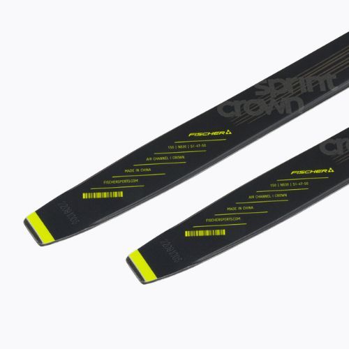Лижі бігові дитячі Fischer Sprint Crown + Tour Step-In black/yellow
