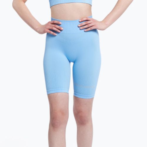 Велосипедки тренувальні жіночі Gym Glamour Push Up Baby Blue 407