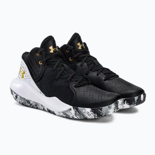 Кросівки для баскетболу чоловічі Under Armour Jet '21 black/white/metallic gold