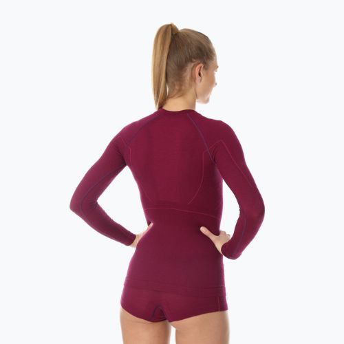 Жіноча термоактивна кофта Brubeck Active Wool сливовий