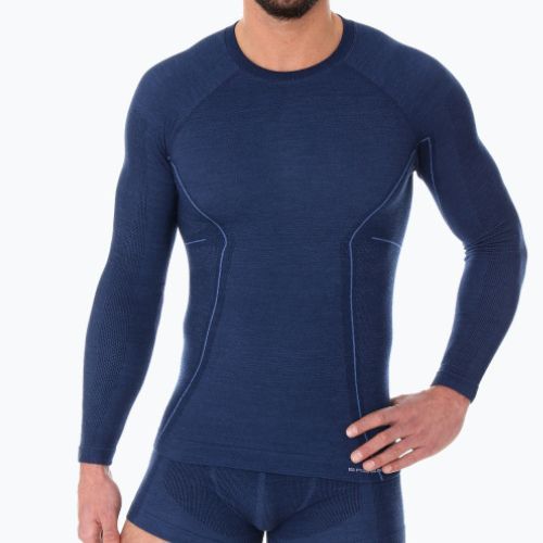 Чоловіча термоактивна кофта Brubeck Active Wool темно-синій