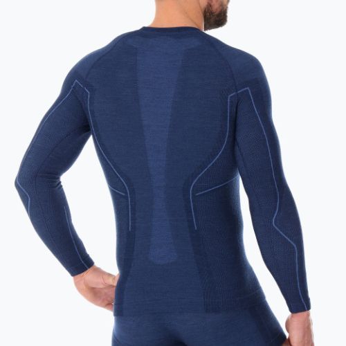 Чоловіча термоактивна кофта Brubeck Active Wool темно-синій