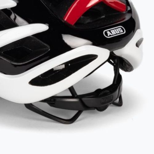 Шолом велосипедний ABUS AirBreaker white/red