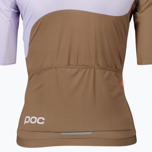 Велофутболка жіноча POC Essential Road Print jasper brown/purple quartz