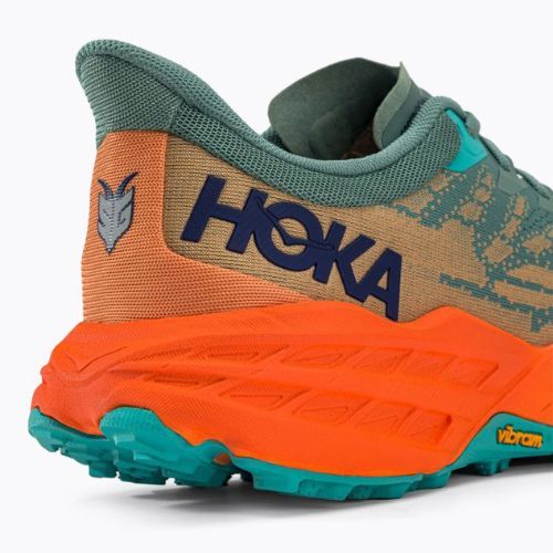 Кросівки для бігу чоловічі HOKA Speedgoat 5 зелено-помаранчеві 1123157-TMOR