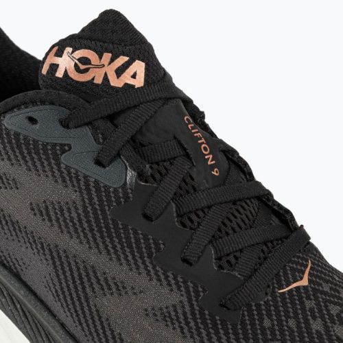 Кросівки для бігу жіночі HOKA Clifton 9 чорні 1127896-BCPPR