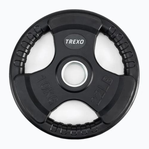 Диск чавунний прогумований TREXO чорні RW10 10 кг