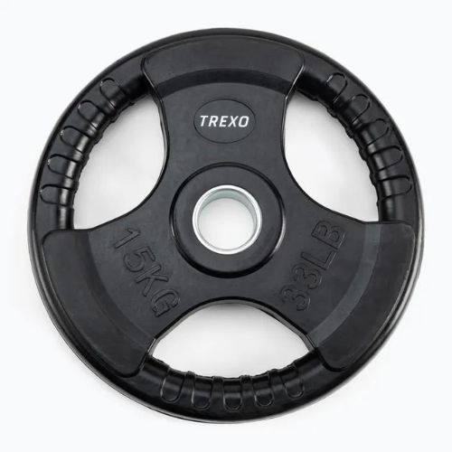 Диск чавунний прогумований TREXO чорний RW15 15 кг