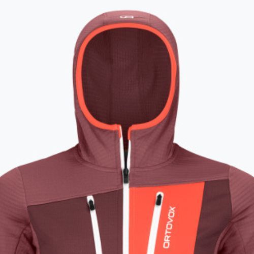 Кофта трекінгова жіноча ORTOVOX Fleece Grid Hoody червона 87201