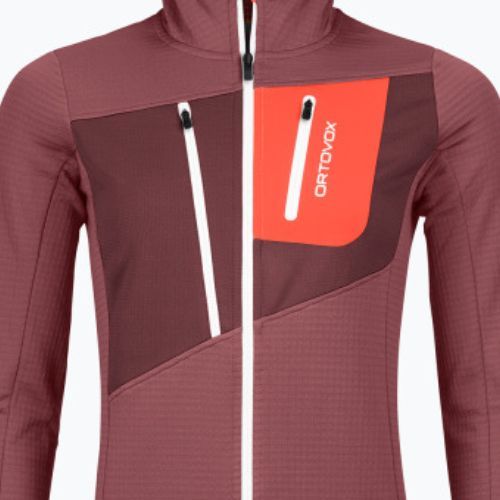 Кофта трекінгова жіноча ORTOVOX Fleece Grid Hoody червона 87201