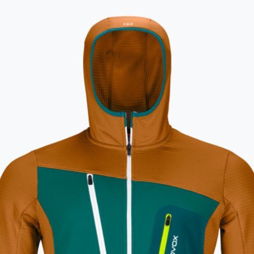 Кофта трекінгова чоловіча Ortovox Fleece Grid Hoody коричнева 87211