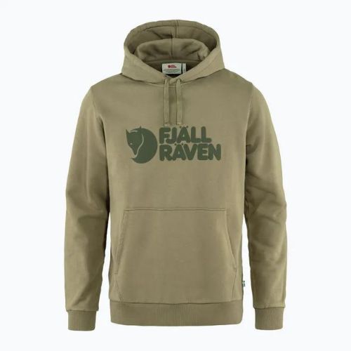 Кофта трекінгова чоловіча Fjällräven Logo Hoodie light olive