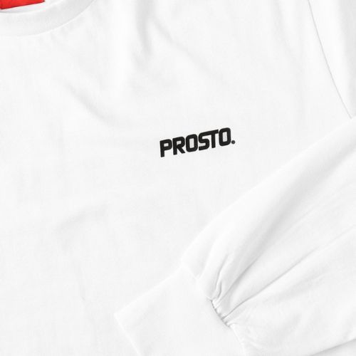 Футболка лонгслів чоловіча PROSTO Typeskur LS біла KL222MTEE2071