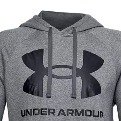 Кофта з капюшоном чоловіча Under Armour Rival Fleece Big Logo HD темно-сіра 1357093