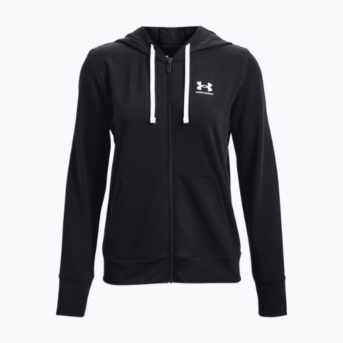 Кофта тренувальна жіноча Under Armour Rival Terry Full Zip Hoodie чорна 1369853