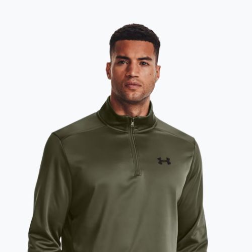 Кофта тренувальна чоловіча Under Armour Armour Fleece 1/4 Zip зелена 1373358