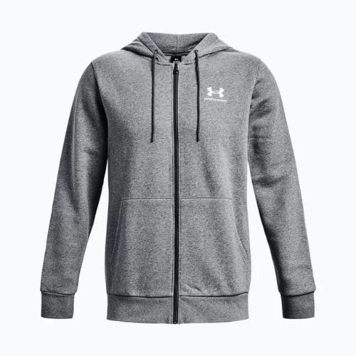 Кофта тренувальна чоловіча Under Armour Essential Fleece Full Zip Hood сіра 1373881