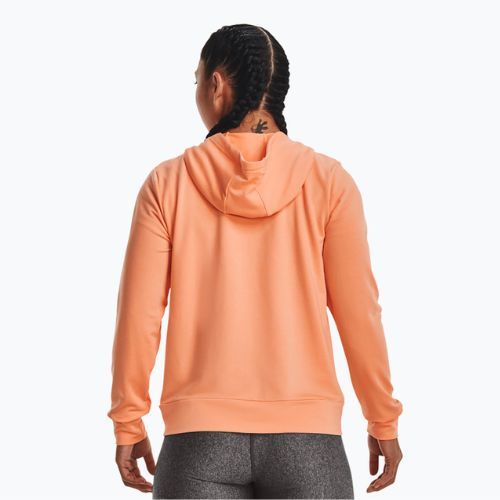 Кофта тренувальна жіноча Under Armour Rival Terry FZ Hoodie помаранчева 1369853-868