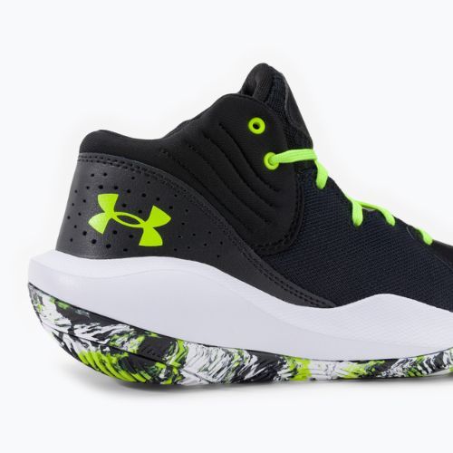Кросівки для баскетболу чоловічі Under Armour Jet '21 black/white/lime surge