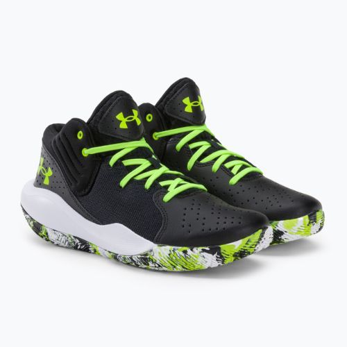 Кросівки для баскетболу чоловічі Under Armour Jet '21 black/white/lime surge