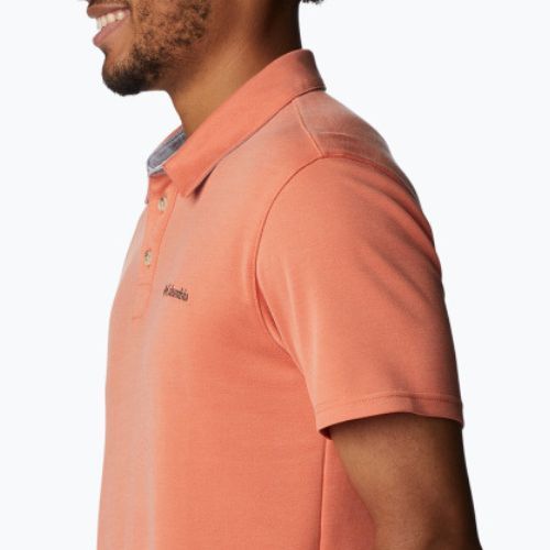 Футболка трекінгова чоловіча Columbia Nelson Point Polo desert orange