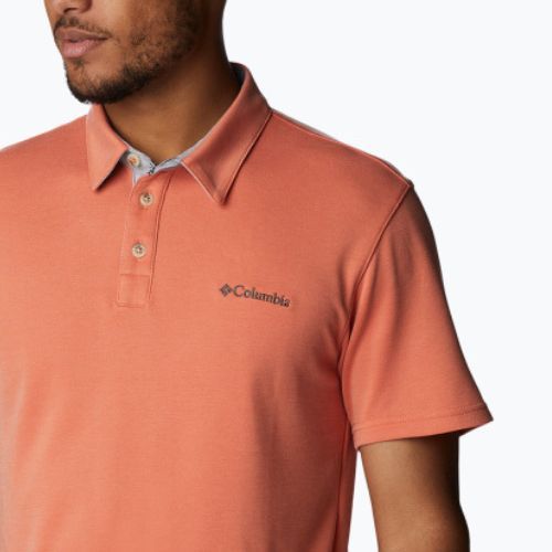 Футболка трекінгова чоловіча Columbia Nelson Point Polo desert orange