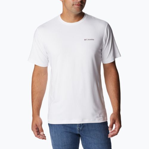 Футболка трекінгова чоловіча Columbia Tech Trail Graphic white/palmscape tonal graphic