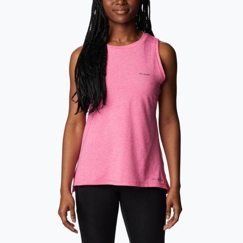 Футболка трекінгова жіноча Columbia Sun Trek Tank wild geranium heather