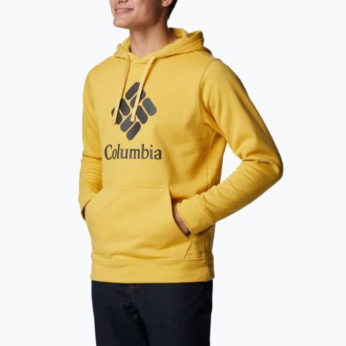 Кофта трекінгова чоловіча Columbia Trek Hoodie golden nugget/csc stacked graphic