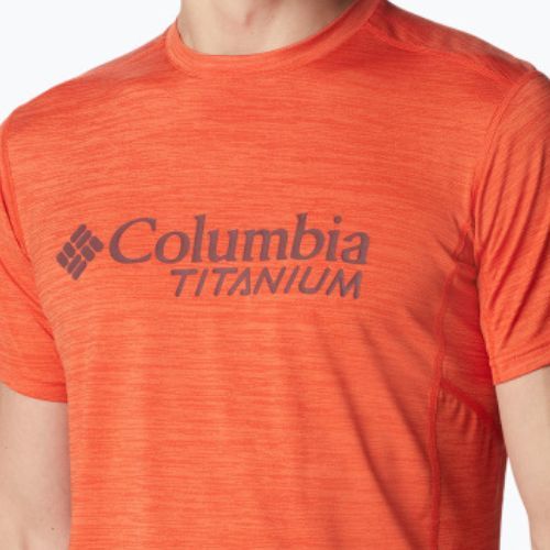 Футболка трекінгова чоловіча Columbia Titan Pass Graphic spicy/csc titanium graphic