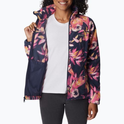 Кофта трекінгова жіноча Columbia Benton Springs Printed Fleece wild geranium/wisterian