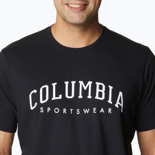 Футболка трекінгова чоловіча Columbia Rockaway River Graphic black/csc varsity arch graphic