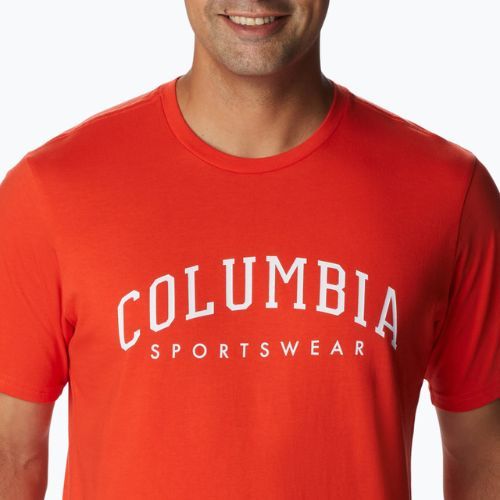 Футболка трекінгова чоловіча Columbia Rockaway River Graphic spicy/csc varsity arch graphic