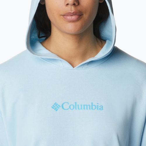 Кофта трекінгова жіноча Columbia Logo III French Terry spring blue