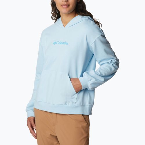 Кофта трекінгова жіноча Columbia Logo III French Terry spring blue