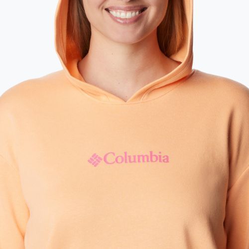 Кофта трекінгова жіноча Columbia Logo III French Terry peach wild geranium